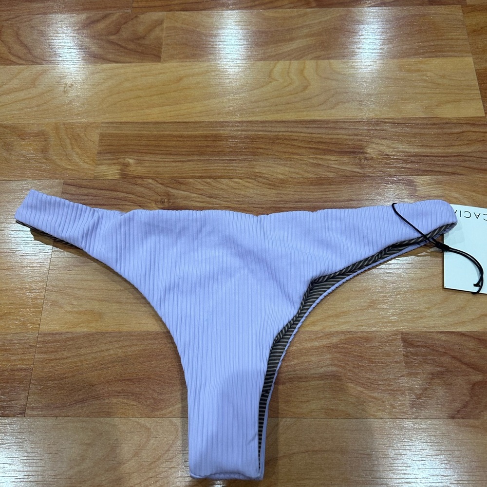 Acacia Swim Ho’okipa Ribbed Bottom in Lilac Size XL